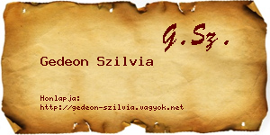 Gedeon Szilvia névjegykártya