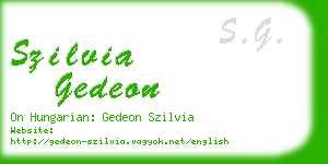szilvia gedeon business card